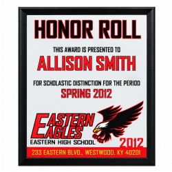 1003 Black Edge Plaque – 8×10 – Gloss White