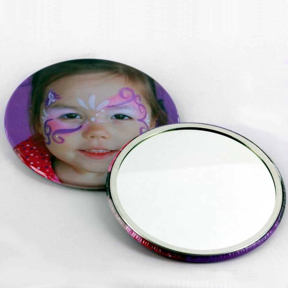Round Mirror Button - 3-1/2