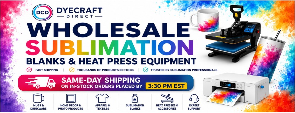 dyecraftdirect  wholesale sublimation blanks and heat press equipment