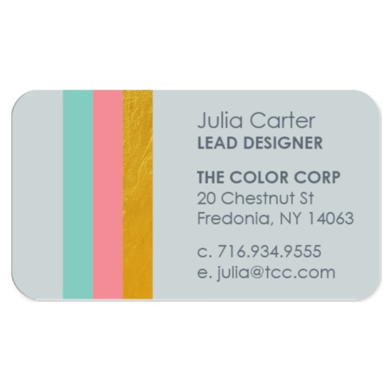 2 Sided Gloss White Business Card 2 in by 3.5 in A-5