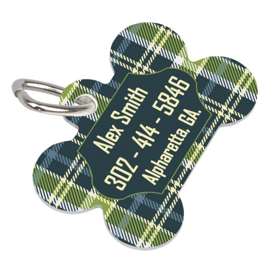 PET TAG DOG BONE 2 SIDED A-2