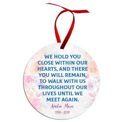 4849 Double Sided Round Aluminum Ornament 3.9"