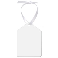 4856 Tag Shape Aluminum 2-Sided Ornament