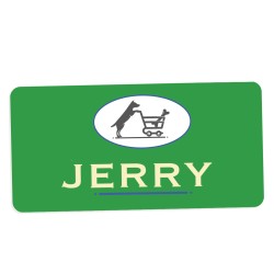 5786 FRP Gloss White Name Badge 1.5x3