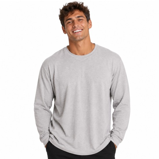 SUBLIMATION LONG SLEEVE SHIRT GRAY-XL