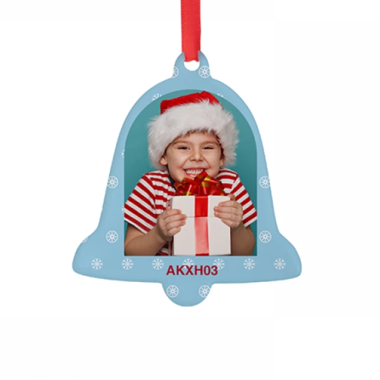 AKXH03  Sublimation Blank Acrylic Bell Ornament  sub101