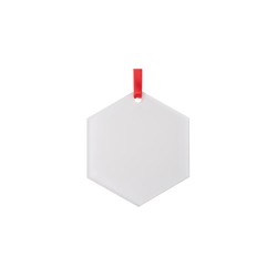 Sublimation Blank Acrylic Hexagon Ornament Sublimation Blank Acrylic Hexagon Ornament