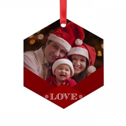 Sublimation Blank Acrylic Hexagon Ornament Sublimation Blank Acrylic Hexagon Ornament