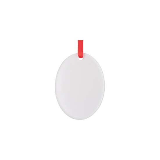 AKXH09   Sublimation Blank Acrylic Oval Ornament sub101