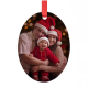 AKXH09   Sublimation Blank Acrylic Oval Ornament sub101