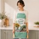 Blank Faux Bleach Linen Apron Green (TD-WQAD7072GR)