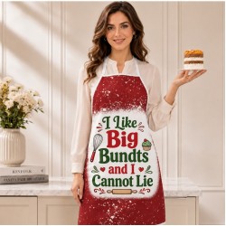 Blank Faux Bleach Linen Apron Red (TD-WQAD7072RD)
