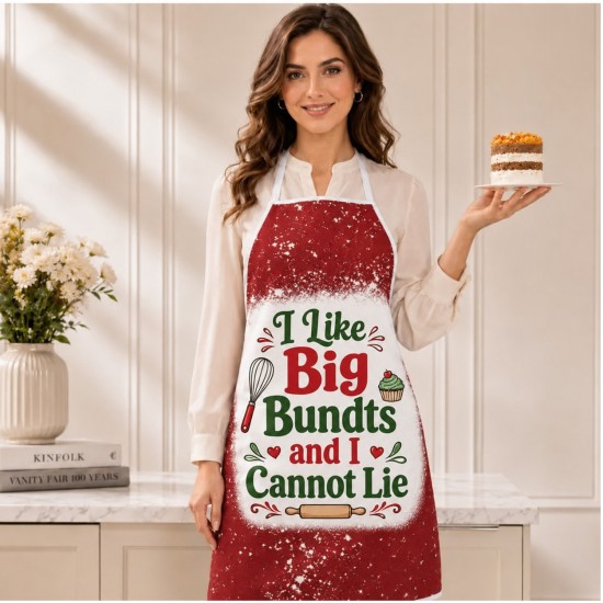 Blank Faux Bleach Linen Apron Red (TD-WQAD7072RD)