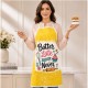 Blank Faux Bleach Linen Apron Yellow (TD-WQAD7072YL)