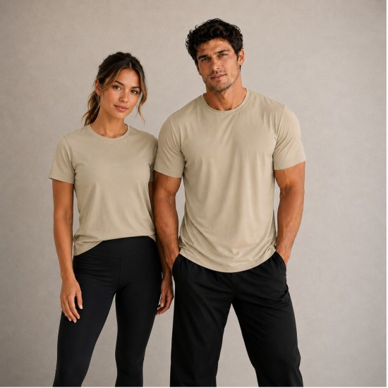 DESERT SAND Lightweight Performance Polyester T-Shirt SMALL