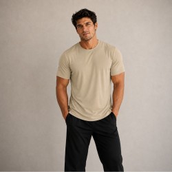 DESERT SAND Lightweight Performance Polyester T-Shirt SMALL