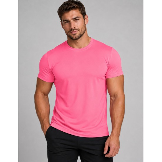 ELECTRIC PINK Lightweight Performance Polyester T-Shirt – Large