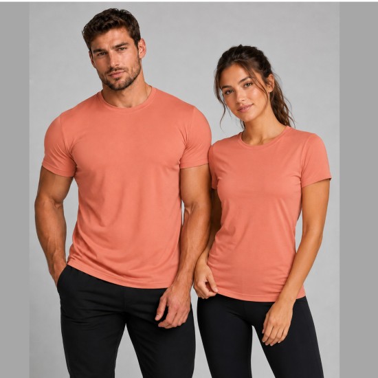 PEACH SORBET Lightweight Performance Polyester T-Shirt – XL