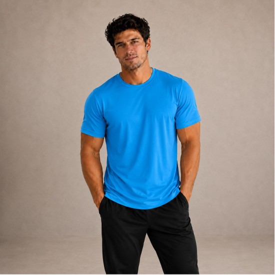 SAPPHIRE BLUE Lightweight Performance Polyester T-Shirt – Small