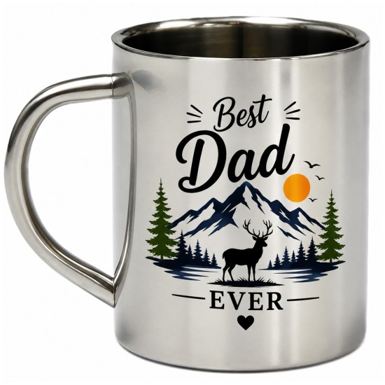 300ml Sublimation Double-Walled Stainless Steel Mug – Silver