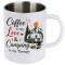300ml Stainless Steel Mug White