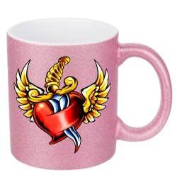 Sublimation 11oz Textured Glitter Pink Mug Sublimation 11oz Textured Glitter Pink Mug