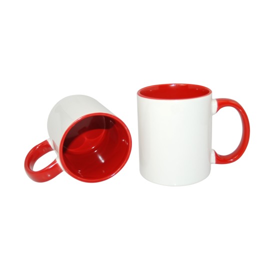 11oz Inner Rim Color Mug Red (36pcs/case)  (MUG-IR11R) FL-2