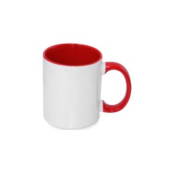 11oz Inner Rim Color Sublimation Mug Red 11oz Inner Rim Color Sublimation Mug Red