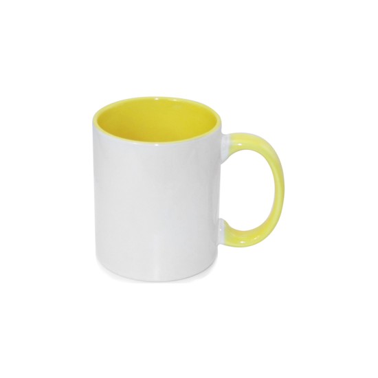 11oz Inner Rim Color Mug Yellow (36pcs/case) (MUG-IR11Y ) FL-2