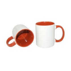 11oz Inner Rim Color Sublimation Mug Orange 11oz Inner Rim Color Sublimation Mug Orange