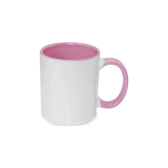 11oz Inner Rim Color Mug Pink (36pcs/case)  (MUG-IR11P) FL-3