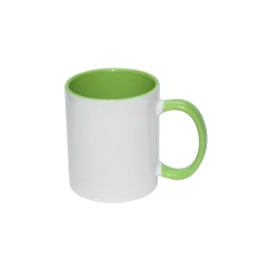 11oz Inner Rim Color Sublimation Mug Light Green 11oz Inner Rim Color Sublimation Mug Light Green