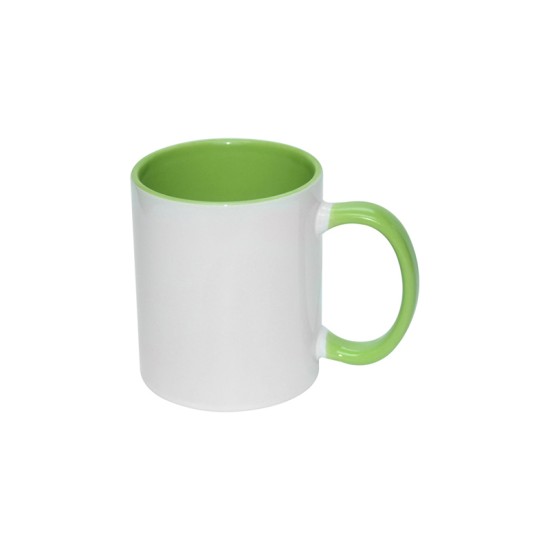 15oz Inner Rim Color Mug Light green  (MUG-IR15LG)  FL-6