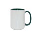 15oz Inner Rim Color Mug Green (36pcs/case)  (MUG-IR15G) FL-5