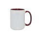 15oz Inner Rim Color Mug Maroon (36pcs/case)   (MUG-IR15M)  FL-6