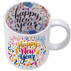 11oz Happy New Year Sublimation Motto Mug (BD101-HN) 12 p/ $27.99