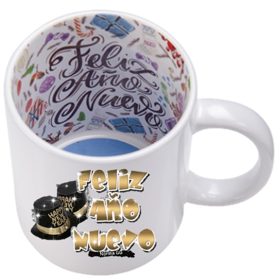 11oz Motto Mug Happy New Year, Spanish (BD101-HNS)  FL-13