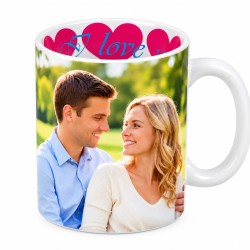 11oz Sublimation “I Love You” Pink Heart Motto Mug 12 p/c $27.99