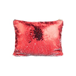 Sequin Makeup Bag Red/Silver Sequin Makeup Bag Red/Silver