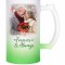 Sublimation 16oz Gradient Frosted Glass Beer Mug Green (GBDC16G)