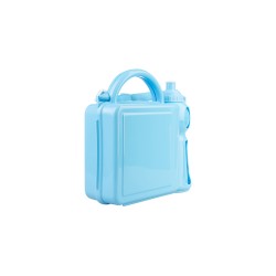 Handle Lunch Boxes w. Insert Plastic, Blue Handle Lunch Boxes w. Insert Plastic, Blue