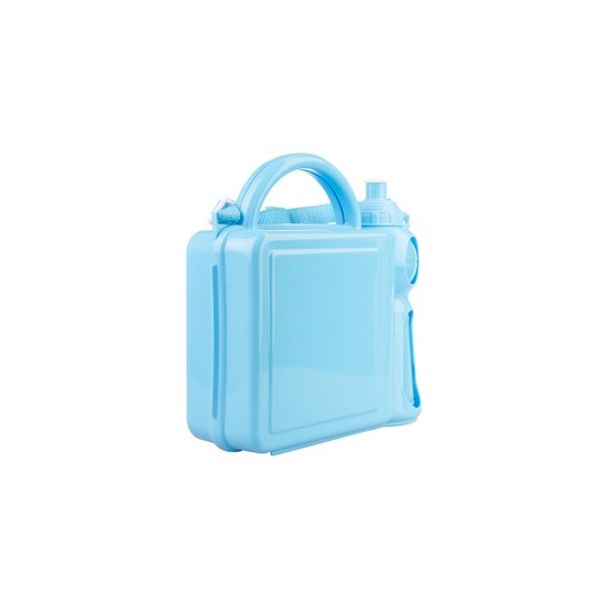 Handle Lunch Boxes w. Insert Plastic, Blue ( BFH46071LB )  J-3