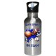 Stainless Steel Silver Straw Top Sport Water Bottle