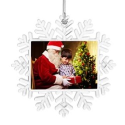 Hanging Plastic Ornament Snowake 4.13x4.13"