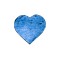 Heart Flip Sequins Patch Dark Blue/White