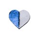 Flip Sequins Adhesive Patch (Heart, Dark Blue W/ White)  J-4