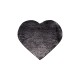 Flip Sequins Adhesive Patch (Heart, Black W/ White)  J-4