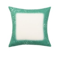Faux Bleach Linen Sublimation Pillow Cover Green