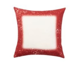 Faux Bleach Sublimation Pillow Cover Red