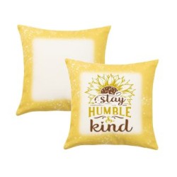 Faux Bleach Pillow Cover Yellow